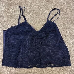 Victoria's Secret Navy Lace crop top
